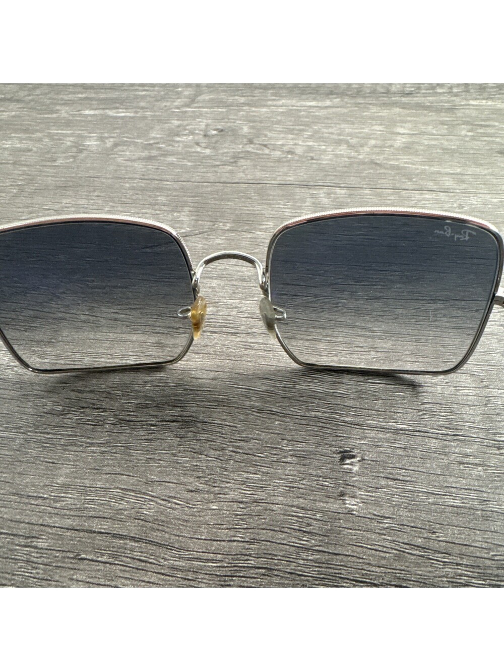 Ray Ban Sunglasses RB 1971 9149/3F Square Silver Gradient Blue Tortoise - Picture 5 of 6